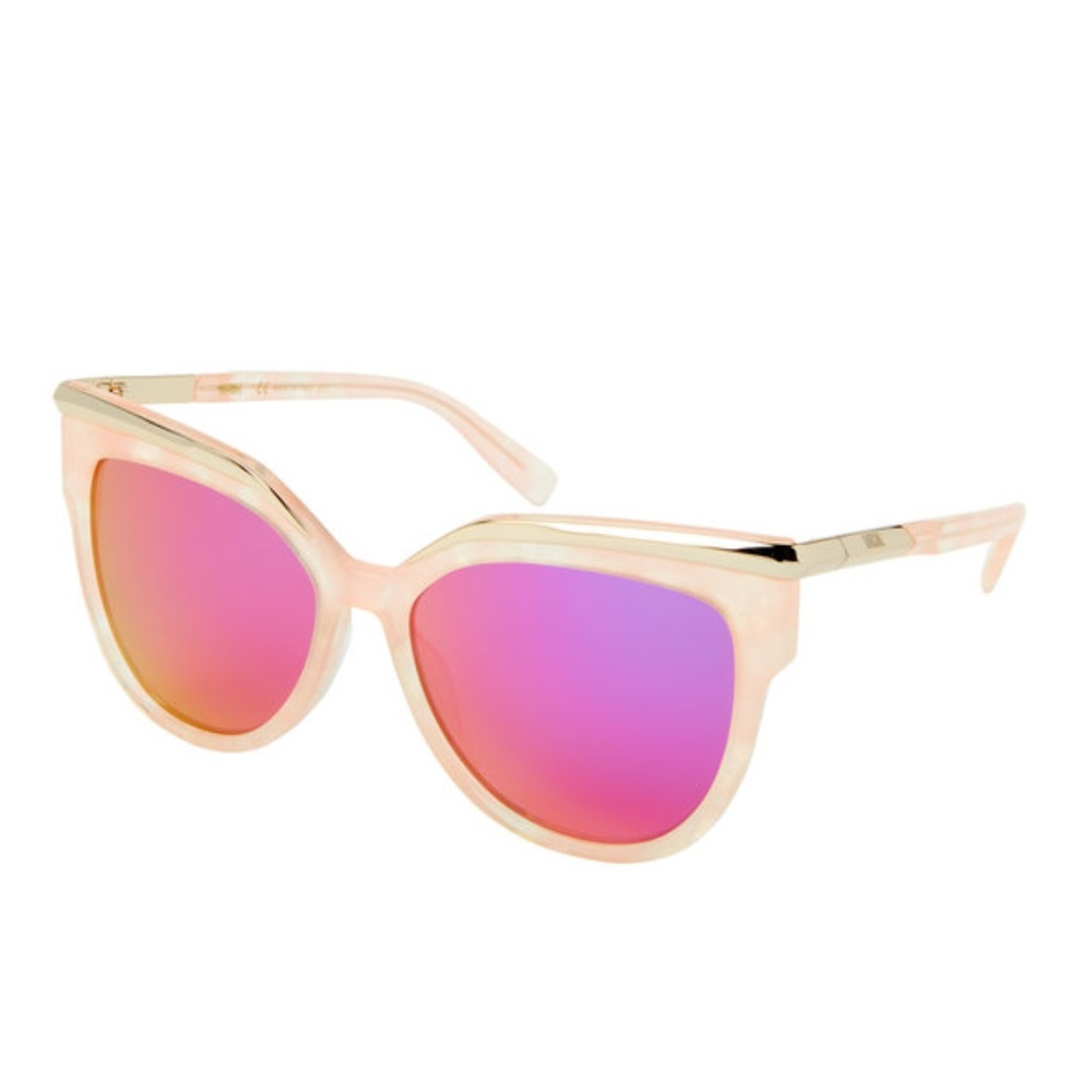 MCM 637S Gold-Tone & Pink Round Sunglasses